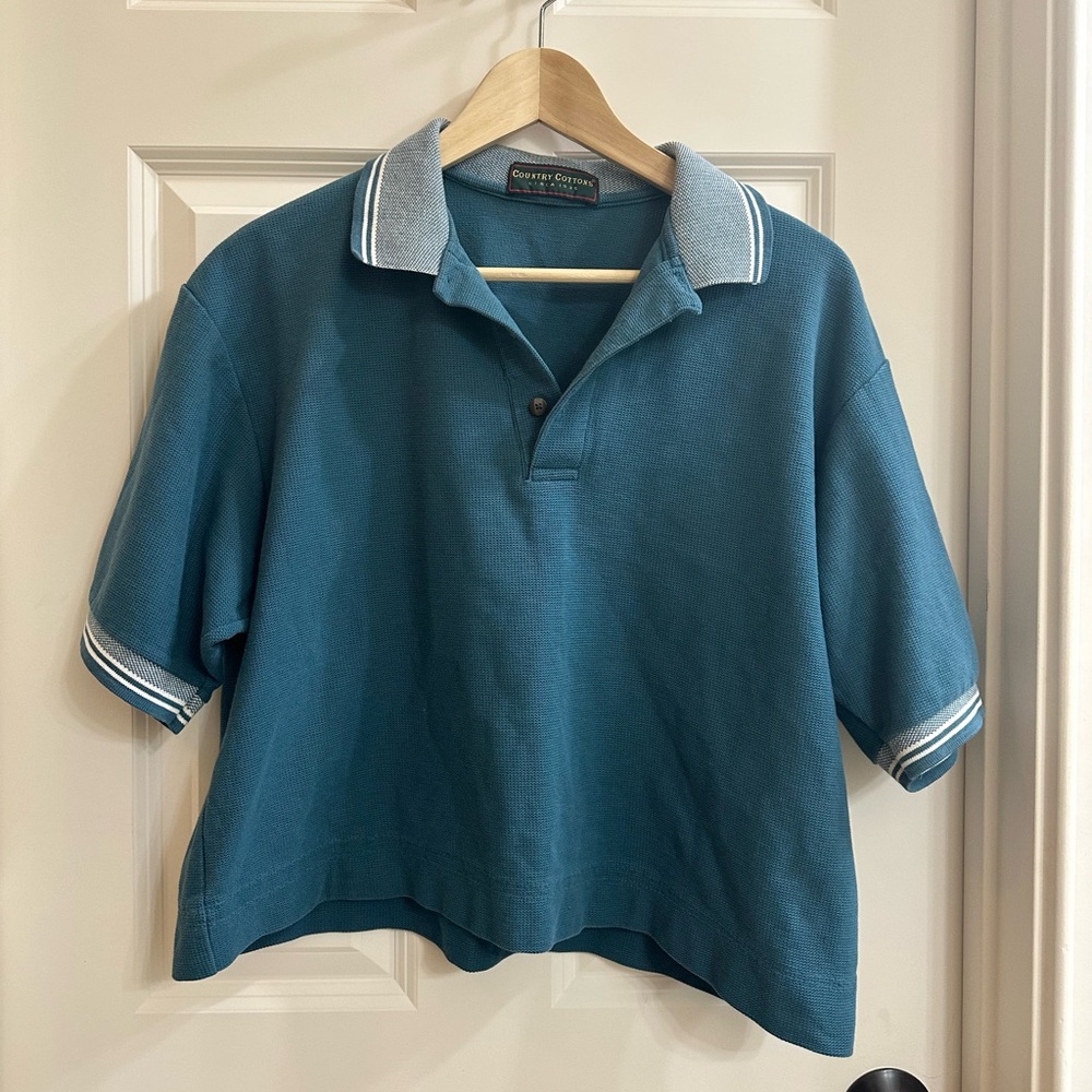 Vintage Crop Collar Tee